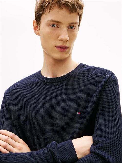 Pullover con bandierina ricamata TOMMY HILFIGER | MW0MW36347DW5